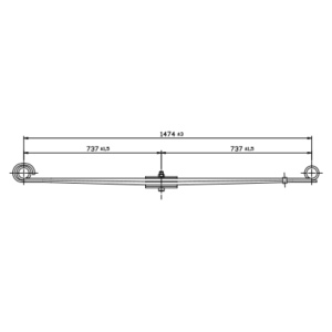دست فنر پارابولیک چرخ جلو International/Navistar 8200