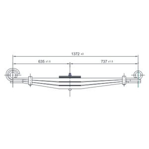 دست فنر پارابولیک چرخ جلو International/Navistar 9000 Series