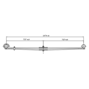 دست فنر پارابولیک چرخ جلو International/Navistar 8200/8300