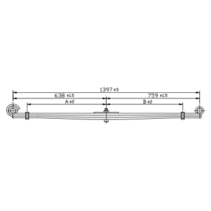 دست فنر پارابولیک چرخ جلو Mack