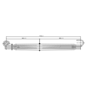 دست فنر پارابولیک چرخ عقب Volvo F7/F10/ F89/N10/FL10