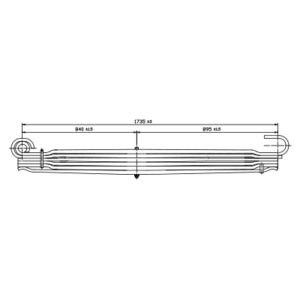 دست فنر پارابولیک چرخ عقب Volvo F10/F12/F16/FL7/FL10/FL12/NL