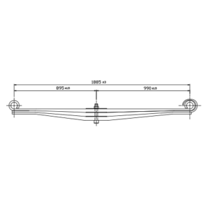 دست فنر پارابولیک چرخ جلو Volvo FH12/FM9/FM12