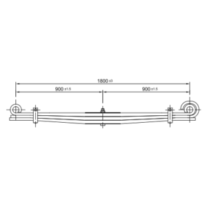 دست فنر پارابولیک چرخ جلو DongFeng Tialong T375 و DongFeng Alborz D375