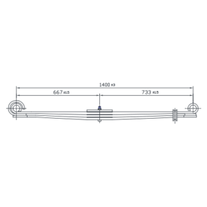 دست فنر پارابولیک چرخ جلو Freightliner سری 120، FLD112 و COE