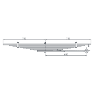 دست فنر چرخ عقب Freightliner FL50/60/70/80/106