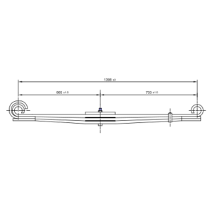 دست فنر پارابولیک چرخ جلو Freightliner Heavy Duty