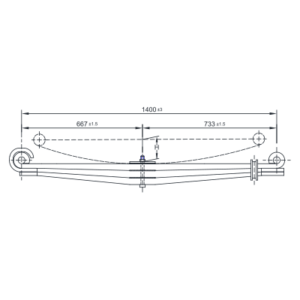 دست فنر پارابولیک چرخ جلو Front: Freightliner Heavy Duty